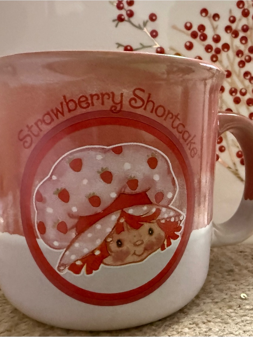 Strawberry Shortcake Pink Ceramic Mug